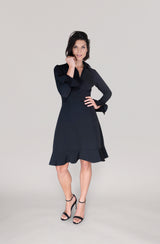 THE DRESS WITH BOWS- black
