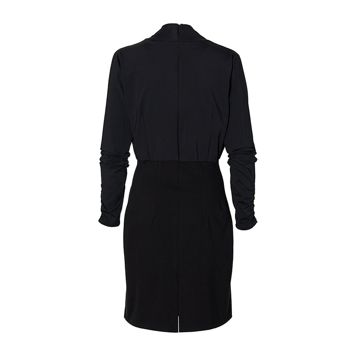 THE WRAPAROUND DRESS -  black