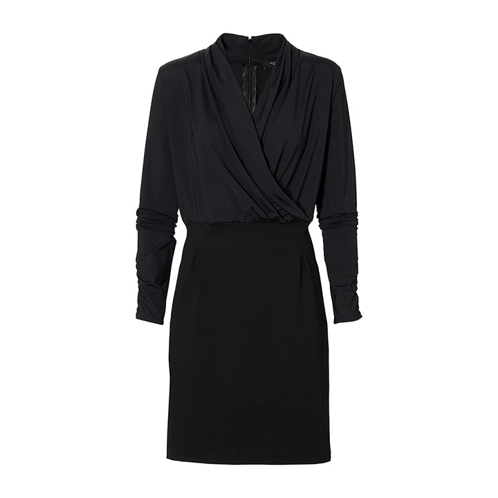 THE WRAPAROUND DRESS -  black